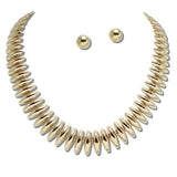 Bold Sculpted Ribbed Collar Necklace - view 2