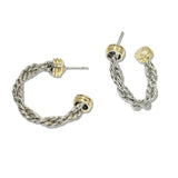 107986, 14K GOLD PLATED DESIGNER INSPIRED HOOP EARRING