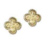 Hammered Quatrefoil Stud Earrings - view 3