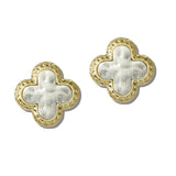 Hammered Quatrefoil Stud Earrings