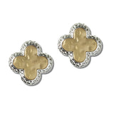 Hammered Quatrefoil Stud Earrings - view 4
