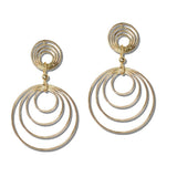 Multi Layer Concentric Circle Drop Earrings