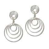 Multi Layer Concentric Circle Drop Earrings - view 2