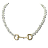 TWO Tone Horsebit Chain Necklace