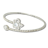 Crown Pave Crystal Stretch Cuff Bracelet - view 2