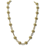 CCB Bead and Paperclip Chain Long Necklace