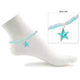 Starfish Charm Beaded Stretch Anklet