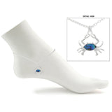 Abalone Shell Crab Charm Anklet