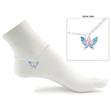 Enamel Butterfly Charm Anklet