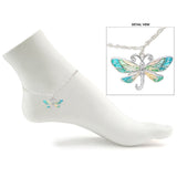 Enamel Dragonfly Charm Anklet