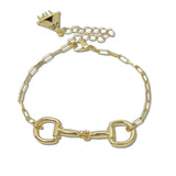 Western Horsebit Paperclip Chain Bracelet - view 2
