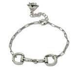 Western Horsebit Paperclip Chain Bracelet