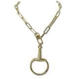 Western Horsebit Paperclip Chain Necklace - view 2