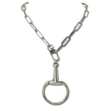 Western Horsebit Paperclip Chain Necklace
