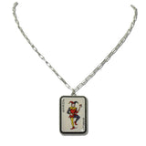 Joker Playing Card Paperclip Necklace