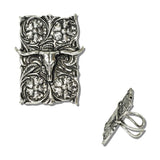 Western Steer Skull Filigree Cuff Ring