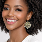 Western Horse Coin Drop Earrings