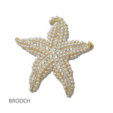 Pearl and Rhinestone Starfish Brooch PIN