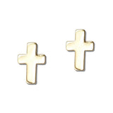 Polished Cross Stud Earrings