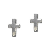 Polished Cross Stud Earrings - view 2