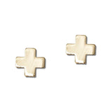 Polished Cross Stud Earrings