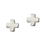 Polished Cross Stud Earrings - view 2