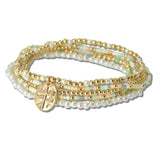 Cross Charm Multi Layered Beaded Stretch Bracelet - view 3