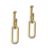 Matte Paperclip Chain Link Earrings