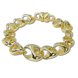 14K Gold Plated Sculptural Twisted Magnetic Designer Inspired Bracelet