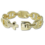 14K Gold Plated Pave CZ Accent Designer Inspired Bracelet - view 2
