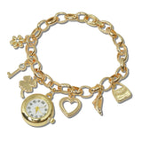 Vintage Watch Multi Charm Bracelet