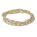 Dainty Pearl and Beaded Multi Layered Stretch Bracelet