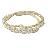 Dainty Pearl and Beaded Multi Layered Stretch Bracelet - view 3