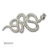 Pave Crystal Snake Brooch PIN