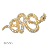 Pave Crystal Snake Brooch PIN - view 2