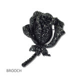 Pave Crystal Rose Flower Brooch PIN - view 4