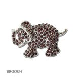 Pave Crystal Elephant Brooch PIN - view 2
