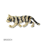 Fierce Crystal Tiger Brooch PIN