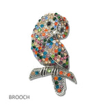 Sparkling Crystal OWL Brooch PIN - view 2