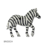 Pave Crystal Zebra Brooch PIN - view 2