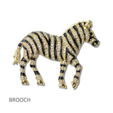 Pave Crystal Zebra Brooch PIN