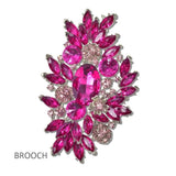 Crystal Flower Statement Brooch PIN - view 7