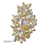 Crystal Flower Statement Brooch PIN - view 6