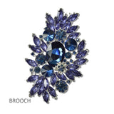 Crystal Flower Statement Brooch PIN - view 4