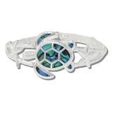 SEA Turtle Abalone Accent Stretch Bracelet