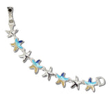 Enameled Starfish Magnetic Closure Bracelet - view 2