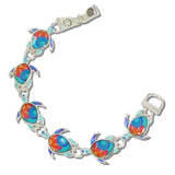 Enameled SEA Turtle Magnetic Closure Bracelet - view 2