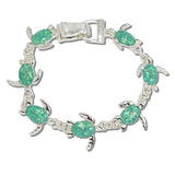Lucite Stone SEA Turtle Magnetic Closure Bracelet