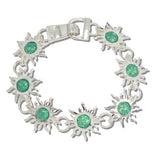 Lucite Stone Sunburst Magnetic Closure Bracelet