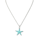Mint Starfish Pendant Necklace